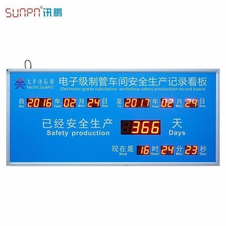 讯鹏（Sunpn）安全生产记录看板 天数计时 LED 显示助力工业安全管理创新